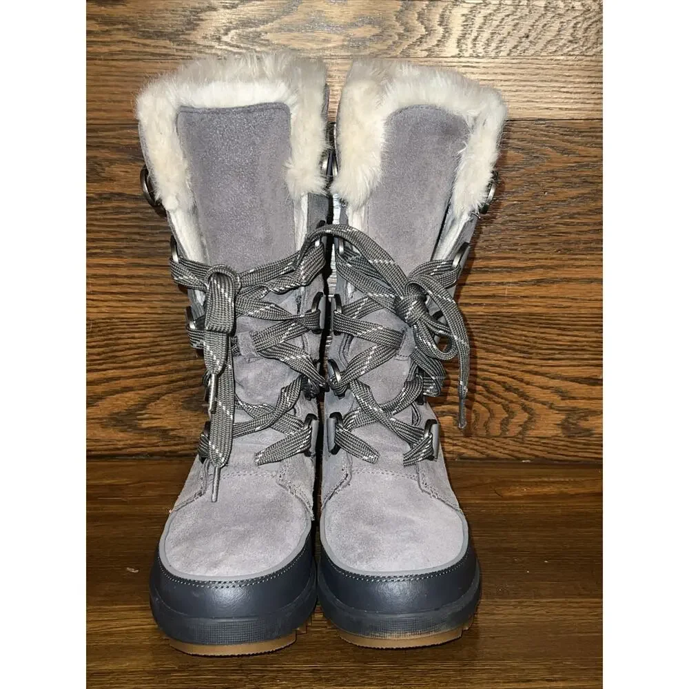 Sorel Women's Torino II Tall Snow Boot Gray Size 7 Waterproof EUC